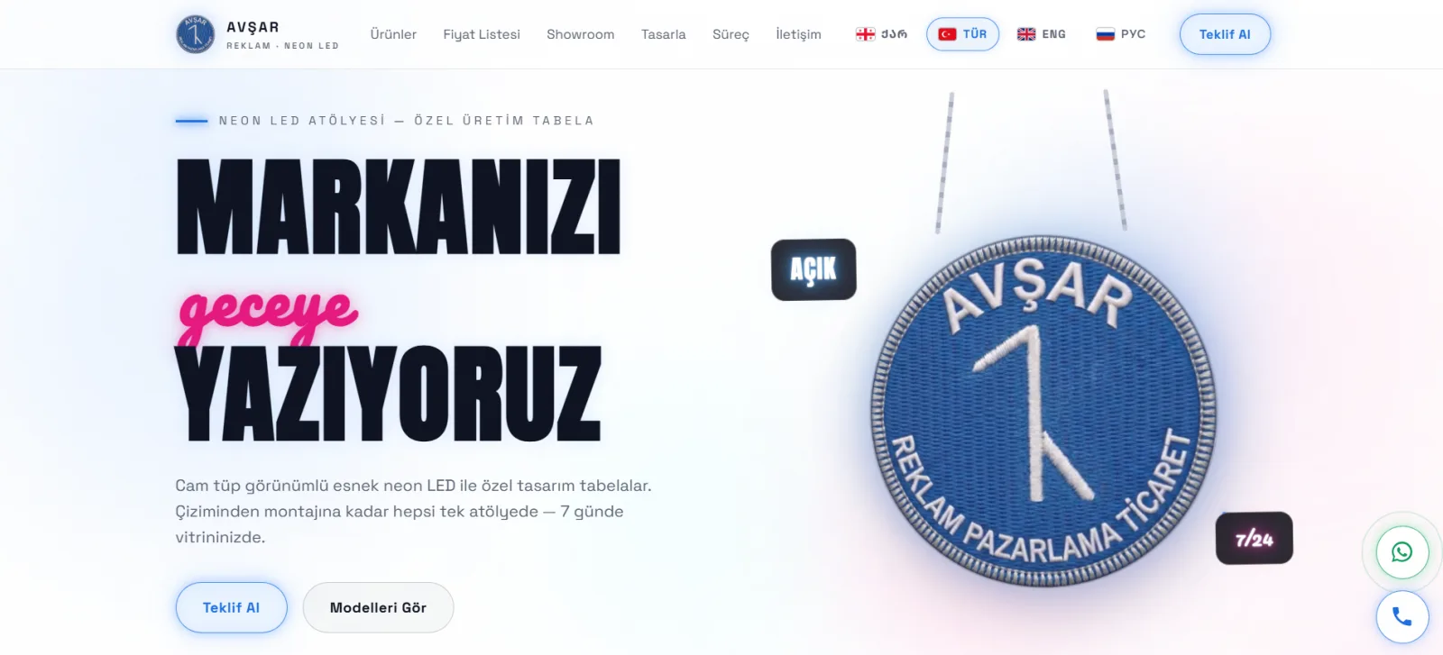 Reklam Tabela Atölyesi - Avşar Pazarlama